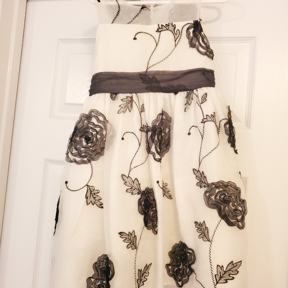 Ivory and black dress